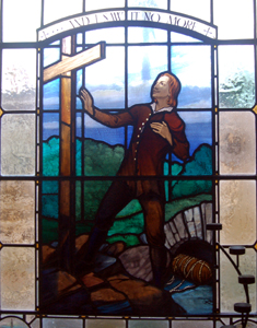 Tercentenary window in West End Baptist Meeting December 2009
